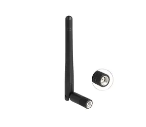 Delock WLAN anténa RP-SMA 2 dBi černá / Všesměrová / naklápěcí kloub / 2,4 a 5 GHz
