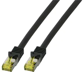 EFB patch kabel černá / Cat6A S/FTP / RJ45-RJ45 / LSZH / 7,5m