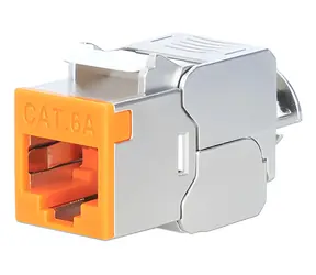 Intellinet Cat6a 10G STP oranžová / Keystone modul / RJ-45 / IDC / 500 MHz