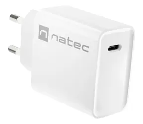 Natec Ribera bílá / Nabíječka / 1x USB-C / 20W / PD 3.0