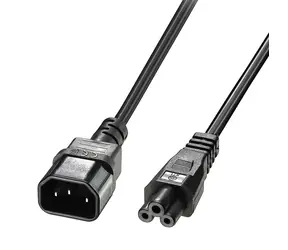 Lindy C14-C5 černá / Napájecí kabel / 5 m / VDE