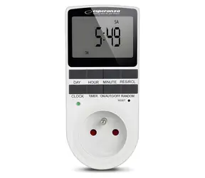 ESPERANZA Spínací hodiny ELA101 bílá / 3680 W / 16 A / LCD displej