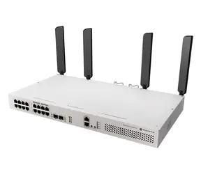 MikroTik CRS418-8P-8G-2S+5axQ2axQ-RM bílá / Cloud Router Switch / 16x GLAN / 8x PoE / 2x SFP+ / Wi-Fi 6