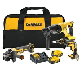 DeWalt XR DCK304P2 / Sada Aku nářadí: DCF620 + DCH133 + DCG405 / 2x 18V 5.0Ah