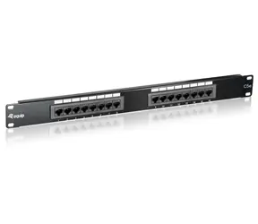 Equip 16-Port černá / Patch panel / Cat5e / UTP / 1U / 19"