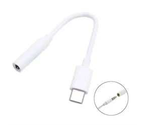 PremiumCord bílá / Redukce / USB-C na 3,5mm jack / DAC chip / 10 cm