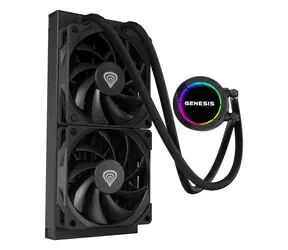 Genesis Hydria 240 černá / Komplet vodního chlazení CPU / 2x 120 mm / ARGB / max. 1500 RPM / 80 CFM