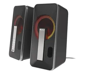 Genesis Helium 100BT RGB černá-stříbrná / Reproduktory / 2.0 / 10W / Bluetooth 5.0 / RGB podsvícení