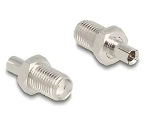 DeLock stříbrná / Adaptér SMA (F) - TS9 (M) / pozlacené kontakty / 50 Ohm