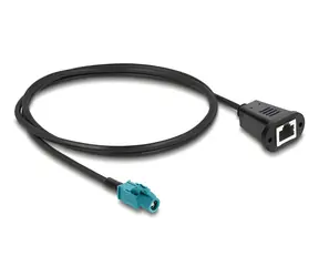 Delock / Kabel / HSD Z - RJ-45 / 1 m / černá, modrá / 100 Ohm