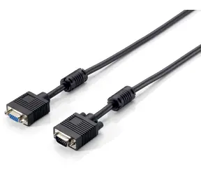 Equip černá / Prodlužovací kabel VGA / 1 m / feritová tlumivka / max. 2048×1536 px