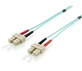Equip optický kabel SC-SC OM3 2m tyrkysová / Patch kabel / Multimode / Duplex / LSZH plášť