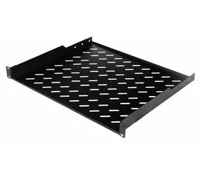 Equip 19" police plná černá / Police do racku / 1U / hloubka 40 cm