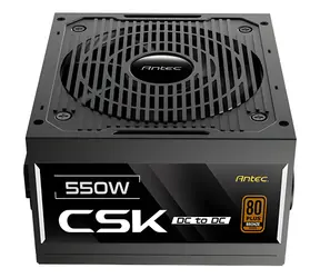 Antec CSK 550 DC EC černá / Zdroj / 550 W / ATX / 80 Plus Bronze / aktivní PFC / 120 mm