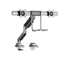 Equip černá / Stolní držák na 2 monitory / 17"-32" / nosnost 9 kg / VESA 75x75-100x100 / plynová pružina