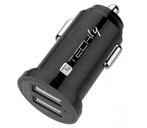 Techly IUSB2-CAR5-A48 černá / Nabíječka do auta / 12-24V / 2x USB-A / 4,8A