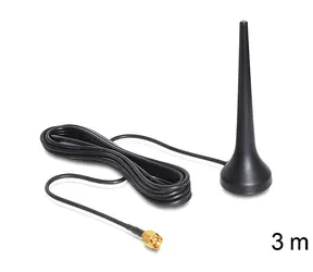 Delock GSM anténa SMA černá / Všesměrová / 2 dBi / se stojánkem / 3 m kabel