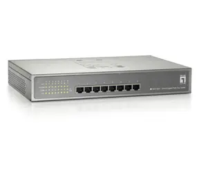 LevelOne GEP-0821 / Switch / 8x Gigabit PoE+ / 123 W / Rack 19" / Unmanaged