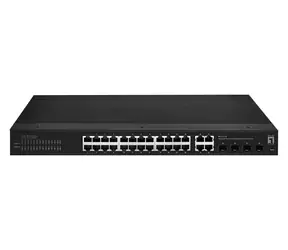 LevelOne IGS-2128 / Průmyslový switch / 24x GbE / 4x SFP/RJ45 Combo / L2 Managed