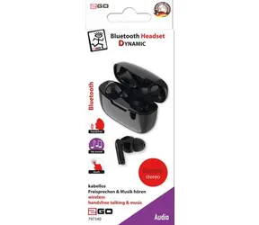 2GO TWS Dynamic černá / Bezdrátová sluchátka do uší / Bluetooth 5.0 / dotykové ovládání / nabíjecí pouzdro