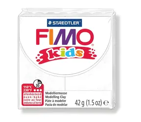 FIMO Modelovací hmota kids bílá / 42 g / pečení v troubě 110 °C / od 8 let