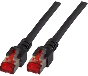 EFB Cat.6 0,25m černá / Patch kabel / S/FTP / LSZH