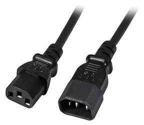 EFB C14-C13 černá / Prodlužovací napájecí kabel / 2 m