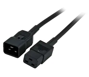 EFB C20-C19 černá / Prodlužovací kabel / 1,8 m / 16 A / 250 V