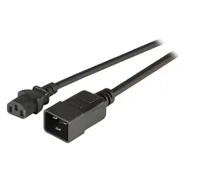 EFB EK531.1,8V2 černá / Prodlužovací napájecí kabel / C20 - C13 / 1,8 m