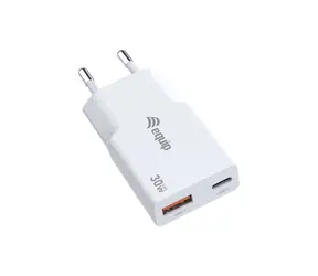 Equip GaN Slim bílá / Nabíječka / USB-C PD3.0 / USB-A QC3.0 / 30 W