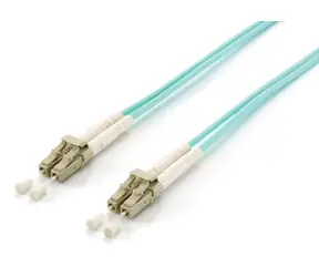 Equip optický kabel LC-LC OM3 25m tyrkysová / Patch kabel / Multimode / Duplex / LSZH