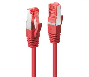 Lindy S/FTP Cat6 1m červená / Patch kabel / RJ45-RJ45 / 250 MHz / stíněný