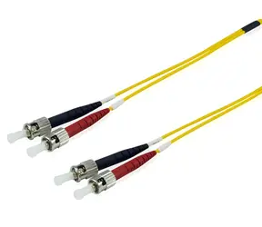 Equip žlutá / Optický patchkabel / ST/ST / Singlemode OS2 Duplex / 2 m