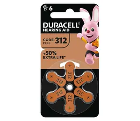 Duracell EasyTab 312 (PR41) / Baterie do naslouchadel / 6 ks