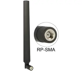 Delock černá / WLAN anténa / RP-SMA / všesměrová / otočná s naklápěním / 4-7 dBi / 802.11 a/ac/b/g/h/n