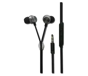 2GO In-Ear Luxury Zipper-Style antracitová / Sluchátka do uší s mikrofonem / 3,5 mm jack / drátová