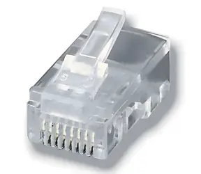 Equip RJ45 8P8C transparentní / TP konektor / nestíněný / 100 ks / pozlacené kontakty