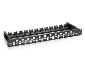 Equip 19" UTP černá / Patch panel / 24x Keystone / 1U / LSA-110