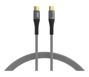 EFB USB-C 100W šedá / Nabíjecí kabel / PD 3.0 / E-Marker chip / opletený / 3 m