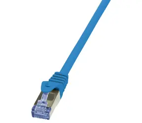 LogiLink modrá / Patch kabel / Cat6A / S/FTP / RJ-45 / 0,5 m / AWG 26/7 LSZH