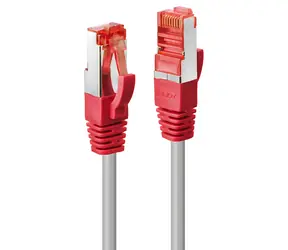 Lindy Cat6 CrossOver šedý, červený konektor / Patch kabel / S/FTP / 5 m