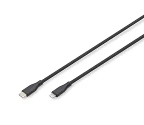 Digitus černá / Nabíjecí a datový kabel / USB-A - Lightning / MFI / 0,5 m / 60 W