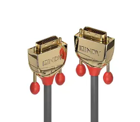 Lindy DVI-D Gold Line / Kabel / Dual Link / 10 m / pozlacené konektory