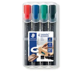 STAEDTLER Popisovače Lumocolor permanent / sada 4 ks / 4 barvy / 2-5 mm / voděodolné