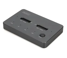 Digitus Klonovací stanice M.2 černá / Klonovací stanice / M.2 NVMe & SATA / USB 3.2 Gen 2 Type-C / 10 Gbit/s