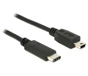 Delock USB C - Mini-B černá / Kabel / USB 2.0 / 1 m