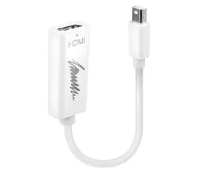 Lindy Mini DisplayPort - HDMI bílá / Adaptér / 4K / pasivní / 0,15 m