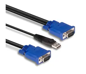 Lindy sdružený KVM a USB kabel 2m černá / KVM kabel / VGA / USB / PVC