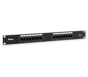 Equip 19" / Patch panel / 16x RJ-45 / Cat5e UTP / 1U / černý