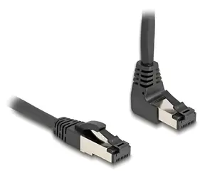 Delock / Síťový kabel / Cat.8.1 S/FTP / RJ45 90° - RJ45 přímý / 1 m / černý